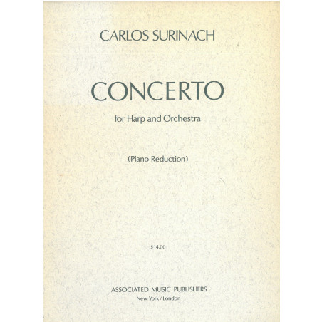 Surinach Carlos - Concerto (harpe et réduction piano)