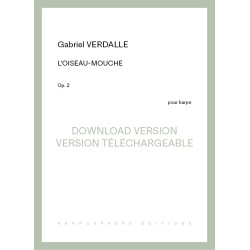 Téléchargement - Verdalle Gabriel - L'oiseau-mouche Op. 2 (pour harpe)
