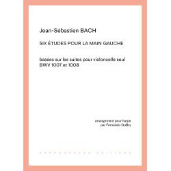 Bach Johann Sebastian - Gubry - 6 études pour la main gauche